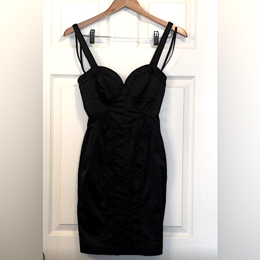 Bebe Little Black Dress Corset Mini